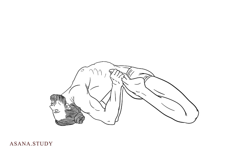 Супта бхекасана (перевёрнутая поза лягушки)