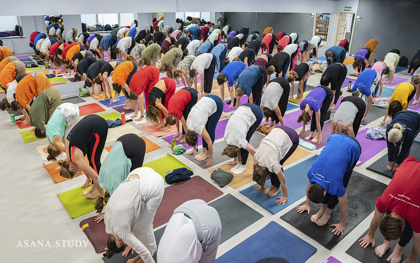 Выполнение уттанасаны